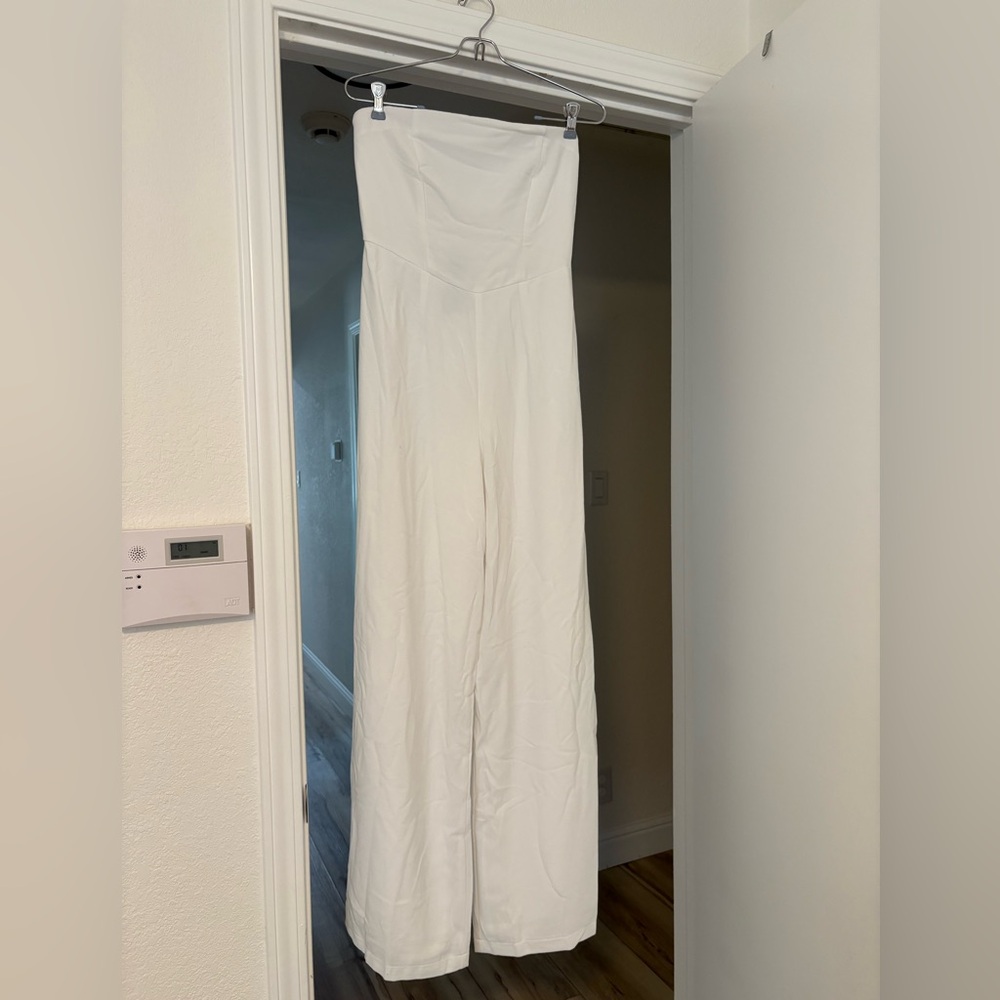 Wild Fable White Strapless Jumpsuit